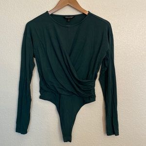 Banana, Republic dark green bodysuit.